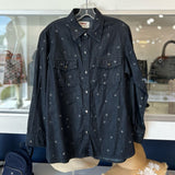 CURRENT ELLIOTT THE PERFECT SHIRT STAR DENIM BUTTON UP TOPS BLUE M
