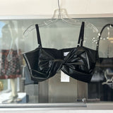 MARINA MOSCONE TWIST BRALETTE TOPS BLACK L