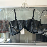 MARINA MOSCONE TWIST BRALETTE TOPS BLACK L