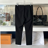 RAG & BONE HIGH RISE STRAIGHT LEG PANTS BLACK M | 10