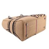 DIOR LADY D-LITE JUTE CROSSBODYS TAN