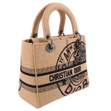 DIOR LADY D-LITE JUTE CROSSBODYS TAN