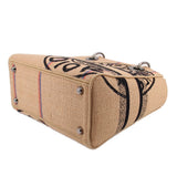 DIOR LADY D-LITE JUTE CROSSBODYS TAN