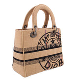 DIOR LADY D-LITE JUTE CROSSBODYS TAN