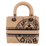 DIOR LADY D-LITE JUTE CROSSBODYS TAN