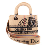 DIOR LADY D-LITE JUTE CROSSBODYS TAN