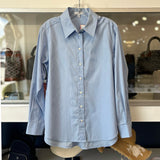 REISS CALLIE COTTON BUTTON THROUGH OXFORD TOPS BLUE S | 4