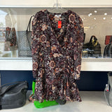 STEVE MADDEN PRINT DRESSES BURGUNDY M