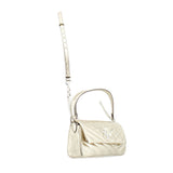 TORY BURCH KIRA CHEVRON SMALL FLAP CROSSBODYS GOLD