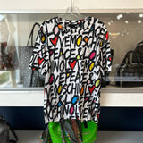 LOVE MOSCHINO GRAPHIC SHORT SLEEVE TOPS BLACK L | 12