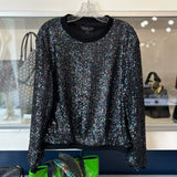 RACHEL ZOE SEQUIN TOPS BLACK M