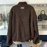 PARKE FLEECE PULLOVER TOPS BROWN L/XL