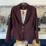 WH/BLK MARKET SIGNATURE CHECKED BLAZERS BURGUNDY S | 6