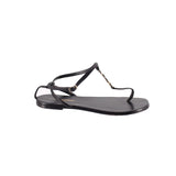 SAINT LAURENT CASSANDRA SANDALS BLACK 38 EU | 7 US
