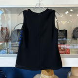 HUGO BOSS SLEEVLESS STRIPED TOPS BLACK S
