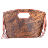 ORIGINES CALF HAIR HANDLE BAG BROWN