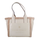 KATE SPADE JETT FAUX SHEARLING TOTES CREAM
