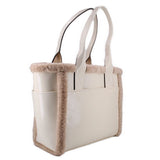 KATE SPADE JETT FAUX SHEARLING TOTES CREAM