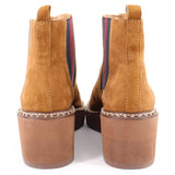 CECELIA GEMMA PLATFORM ANKLE BOOTS BROWN 9.5 US