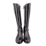TORY BURCH COLTON LEATHER RIDING KNEE-HIGH BOOTS BLACK 9.5 US