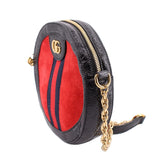 GUCCI OPHIDIA ROUND CANTEEN CROSSBODYS RED