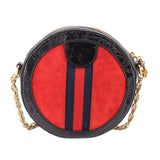 GUCCI OPHIDIA ROUND CANTEEN CROSSBODYS RED