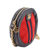 GUCCI OPHIDIA ROUND CANTEEN CROSSBODYS RED