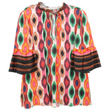 ALICE + OLIVIA PRINT TOPS RED L