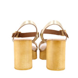 SEYCHELLES MANILA HEELED SANDALS GOLD 8.5 US