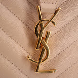 YSL QUILTED SHOPPER TOTES TAN