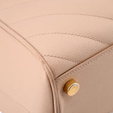 YSL QUILTED SHOPPER TOTES TAN