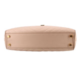 YSL QUILTED SHOPPER TOTES TAN