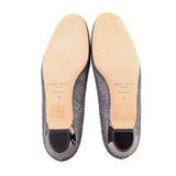 JIMMY CHOO SPARKLE FLATS SILVER 40 EU | 10 US