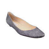 JIMMY CHOO SPARKLE FLATS SILVER 40 EU | 10 US