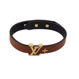 LOUIS VUITTON LV ICONIC LEATHER BRACELETS BROWN 19