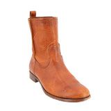 FRYE CARA SHORT LEATHER ANKLE BOOTS BROWN 7.5 US