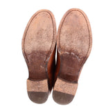 FRYE CARA SHORT LEATHER ANKLE BOOTS BROWN 7.5 US