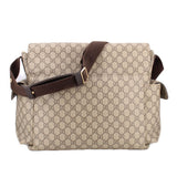 GUCCI GG SUPREME MESSENGER CHANGING TOTES BROWN