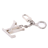 LOUIS VUITTON LV INITIALS BAG CHARM KEYCHAINS SILVER