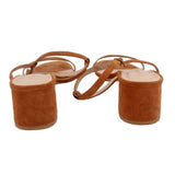 REFORMATION SUEDE SANDALS COGNAC 8.5 US