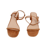 REFORMATION SUEDE SANDALS COGNAC 8.5 US