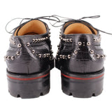 CHRISTIAN LOUBOUTIN STUDDED FLATS BLACK 41 EU | 10 US