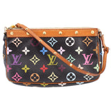 LOUIS VUITTON MURAKAMI POCHETTE ACCESSORIES HANDLE BAG BLACK