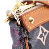LOUIS VUITTON MURAKAMI POCHETTE ACCESSORIES HANDLE BAG BLACK