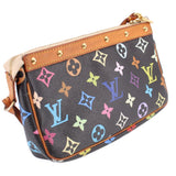 LOUIS VUITTON MURAKAMI POCHETTE ACCESSORIES HANDLE BAG BLACK