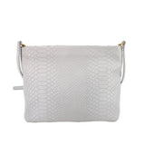 GIGI NY EMBOSSED PYTHON LEATHER CROSSBODYS BLUE
