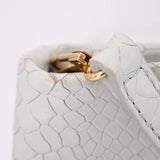 GIGI NY EMBOSSED PYTHON LEATHER CROSSBODYS BLUE