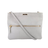 GIGI NY EMBOSSED PYTHON LEATHER CROSSBODYS BLUE