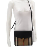 BURBERRY MACKEN CROSSBODYS BLACK/CHECK