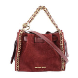 MICHAEL KORS SMALL MINA CROSSBODYS BURGUNDY